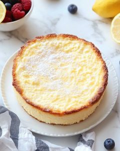 4 Ingredient Fluffy Lemon Yogurt Cake (No Flour, Butter or Oil)