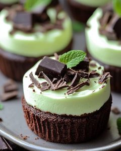 Andes Mint Mini Cheesecakes